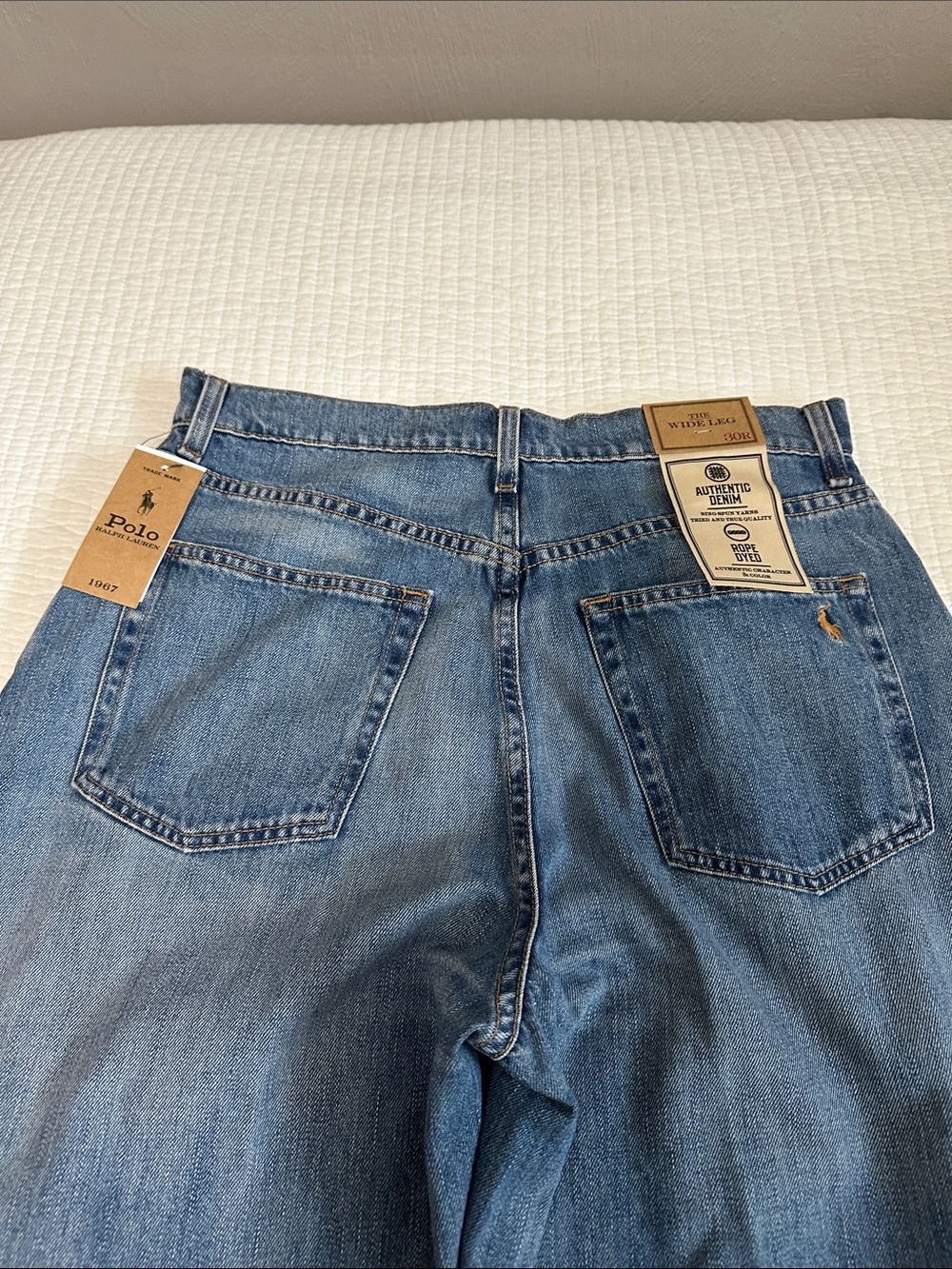 Polo by Ralph Lauren Medium Blue Wide-Leg Jeans - Picture 5 of 11